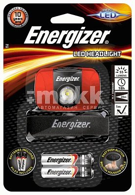 Фонарь Energizer налобный LED Headlight 2xAAA 