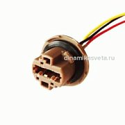 Патрон DEON DC-7443-01 для автолампы W21/5W,7443 цоколь W3x16q тип 1 с проводом