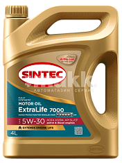 Масло моторное SINTEC EXTRALIFE 7000 синт 5W30 SL/CF A3/B4 4л