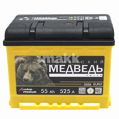 Аккумуляторная батарея 55 Ач Тюменский медведь LA о/п  24,2*17,5*19