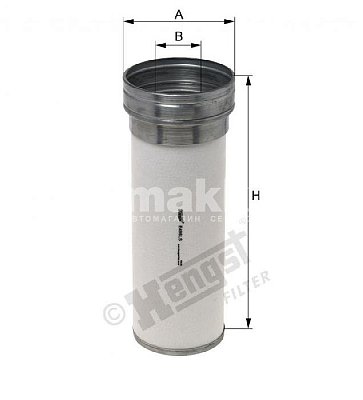 Фильтр воздушный Hengst E496LS (CF 1510/1) VOLVO основной E496L01, вторичный E496LS