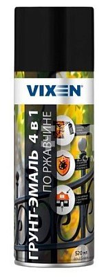 Грунт-эмаль по ржавчине 4 в 1 VIXEN графитовый серый (RAL 7024) аэрозоль 520мл VX517024 
