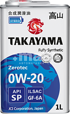 Масло моторное TAKAYAMA 0W20 синт ILSAC GF-6A, API SР 1л