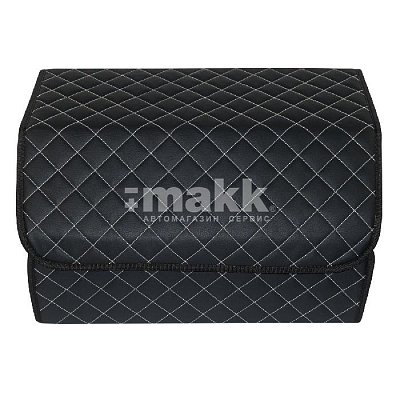 Органайзер в багажник экокожа 30х30х50см черный/белый 114023