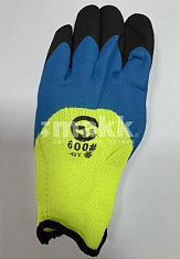 Перчатки акриловые салатовые усиленные Торро зима люкс
