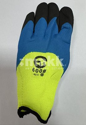 Перчатки акриловые салатовые усиленные Торро зима люкс