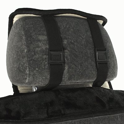 Накидка на сиденье черная GS искусственный мех короткий ворс 1шт