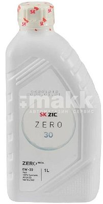 Масло моторное ZIC  ZERO 30 0W30  C3 синтетическое 1л