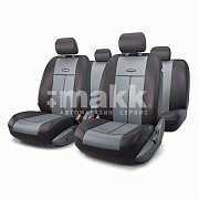 Чехлы AIRBAG полиэстер, 9 предметов, черный/т.серый 6 шт/уп TT-902P BK/D.GY