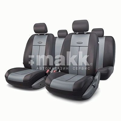Чехлы AIRBAG полиэстер, 9 предметов, черный/т.серый 6 шт/уп TT-902P BK/D.GY