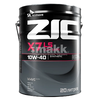 Масло моторное ZIC X7  LS 10W40 синтетическое 20л