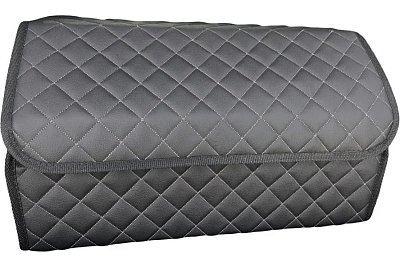 Органайзер в багажник экокожа 30х30х50см черный/белый 114023