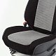 Накидки на сиденье Car Performance передние 2 шт  fiberflax черн/серые 10шт/уп CUS-3024 BK/GY