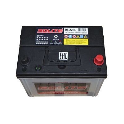 Аккумуляторная батарея 85 Ач Solite CMF о/п (95D26L)  26*16,8*22