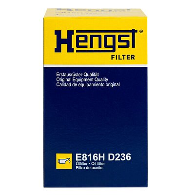 Фильтр масляный Hengst E816H D236 (HU 8005 Z) AUDI A6, A7, A8, Q7 - all 3,0 TD>10, VW Tuareg