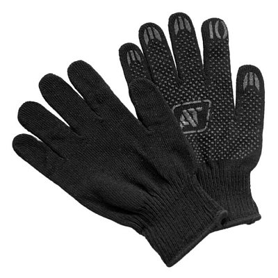 Перчатки х/б ПВХ черные с черной точкой  70гр. Профи р-р 10