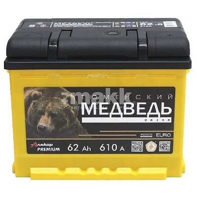 Аккумуляторная батарея 62 Ач Тюменский медведь LA о/п   24,2*17,5*19