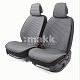 Накидки на сиденье Car Performance передние 2 шт  fiberflax серые CUS-1042 GY