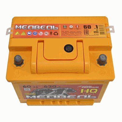 Аккумуляторная батарея 60 Ач Медведь VLA Ca/Ca п/п 24,2*17,5*19,0