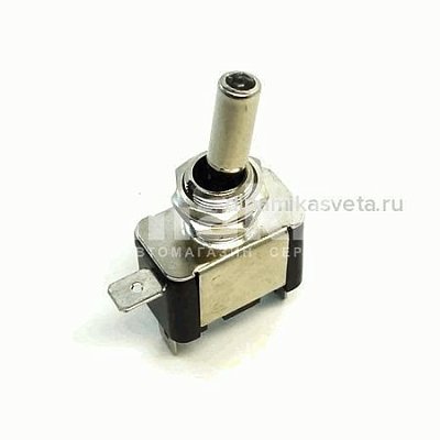 Выключатель квадратный DEON DP-1204-W двухпозиционный (20А 12V, 3 контакта, белый индикатор)