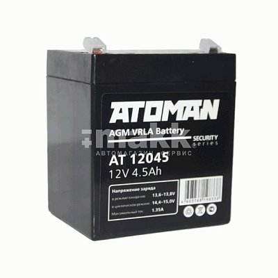 Аккумуляторная батарея ATOMAN 12В 4.5 Ач для ОПС