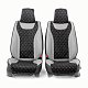 Накидки на сиденье Car Performance передние 2 шт алькантара + экокожа черн/серые  CUS-3044 BK/GY