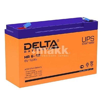 Аккумуляторная батарея Delta 6В 12 АЧ HR 6-12