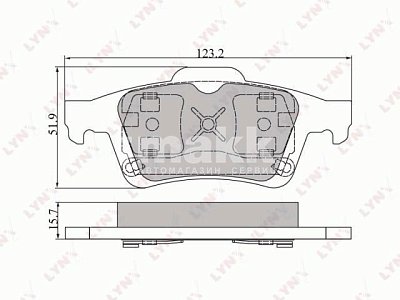 Колодки тормозные задние BD6302 LYNXauto