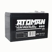 Аккумуляторная батарея ATOMAN 12В 7,2 Ач для ИБП