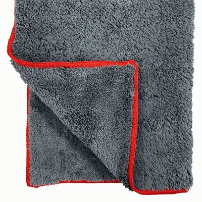 Салфетка из супервпитывающей микрофибры 40x40 см Green Star (серая с красным) 460 гр/м2