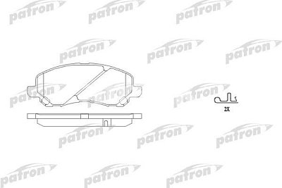 Колодки тормозные дисковые передние PBP1621 PATRON