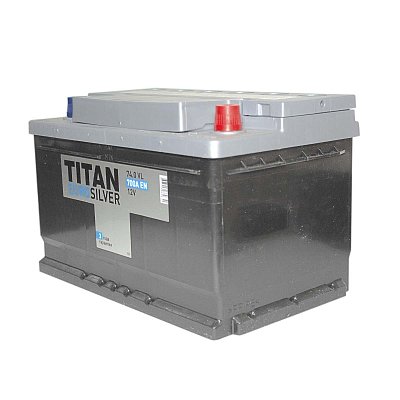 Аккумуляторная батарея 74 Ач Титан Euro Silver о/п низкий 27,6*17,5*17,5