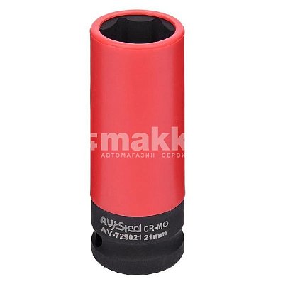 Головка ударная 1/2" удлиненная тонкостенная 21мм AV-Steel  AV-729021