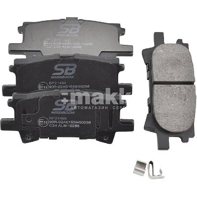 Колодки тормозные дисковые задние TOYOTA Harrier, Kluger, Highlander, LEXUS RX BP21498 SB NAGAMOCHI