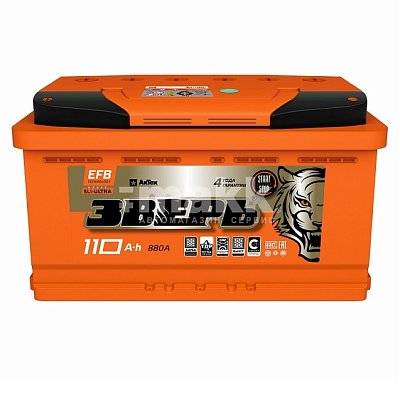 Аккумуляторная батарея 110 ЗВЕРЬ EFB п/п 35,2*17,5*19,0