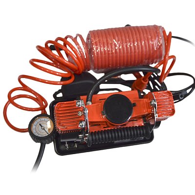 Компрессор 75л/мин 300W 10Атм 12V шланг с переходником Агрессор AGR-75