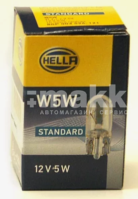 Автолампа W5W 24V Hella W2,1x9,5d  8GP003594-251