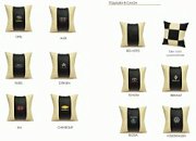 Подушка декоративная из экокожи FORD бежевая 1 шт в ассортименте