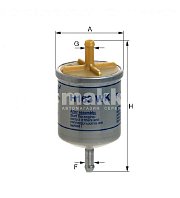 Фильтр топливный Hengst H163WK (WK 66) KIA, Toyota Land Cruiser Lexus