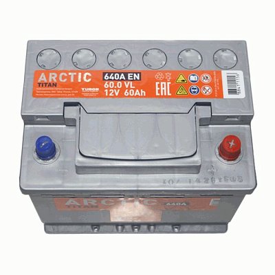 Аккумуляторная батарея 60 Ач Титан Arctic Silver о/п  24,2*17,5*19