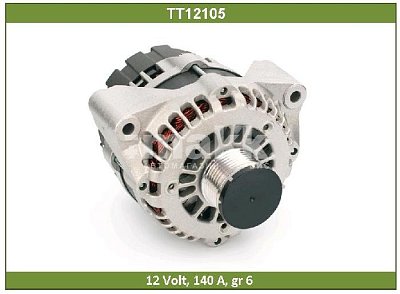 Генератор SsangYong Kyron (05-)/Rexton (06-)/Actyon (05-) 2.0D/2.7D 12V, 140A TT12105 Tesla Technics