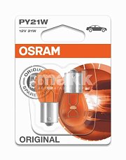 Автолампа PY21W 12V OSRAM 7507-02B оранжевая (блистер 2 шт) 