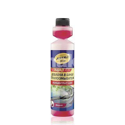 Жидкость для стеклоомывателя летняя концентрат ASTROhim BugOff 1:100 Вишня 250мл