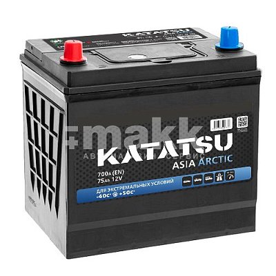 Аккумуляторная батарея 75 Ач Katatsu Arctic Asia (85D23R) п/п 22,9*17,5*22,3
