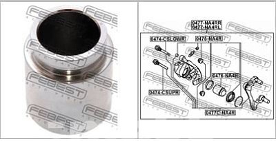 Поршень тормозного суппорта MMC Lancer CS# задн. 0476-NA4R Febest