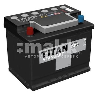 Аккумуляторная батарея 60 Ач Титан Standart п/п 24,2*17,5*19