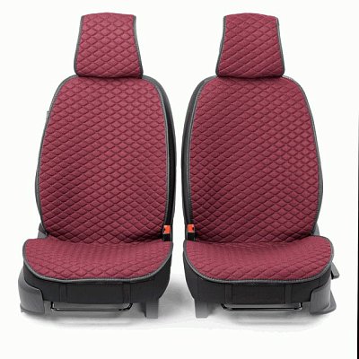 Накидки на сиденье Car Performance передние 2 шт  fiberflax розовые CUS-1032 PINK
