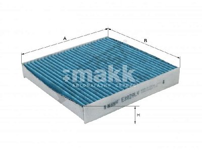 Фильтр салонный Hengst E3929LV (CU 21 003, FP 21 003) HONDA противоаллергенный с биопокрытием