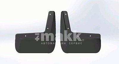 Брызговики черные модель Toyota Corolla (13+) задний ряд (к-т 2шт) SRTK BR.Z.TY.COR.13G.06009