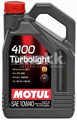 Масло моторное Motul Авто 4100 Turbolight 10w40 10w40 API SN ACEA A3/B4 4л
